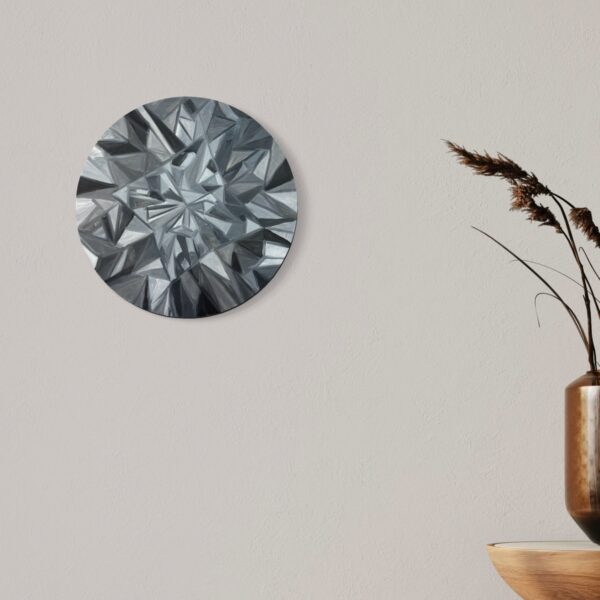 realistic painting of round shaped grey diamond realistic painting of round shaped grey diamond