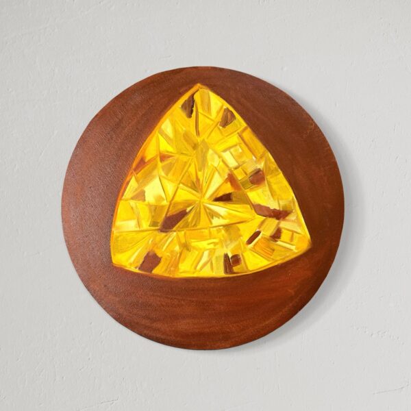Smartist-03-03-2025-4-28-37 yellow realistic painting of diamond on wall