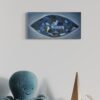 The Crystal Eye’s Gaze Rectangular realistic blue crystal in eye shape painting on wall The Crystal Eye’s Gaze Rectangular realistic blue crystal in eye shape painting on wall