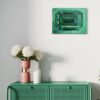 Realisting oil painting of an Emerald hanging on a wall Realisting oil painting of an Emerald hanging on a wall