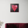 A Heart shaped realistic oil painting on a wall A Heart shaped realistic oil painting on a wall
