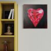 A Heart shaped realistic oil painting on a wall A Heart shaped realistic oil painting on a wall